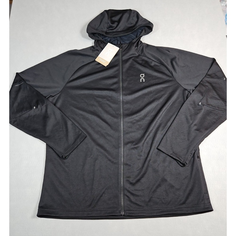 On Mens Black Climate Zip Performance Hoodie w/ Thumbholes Size XL NWT